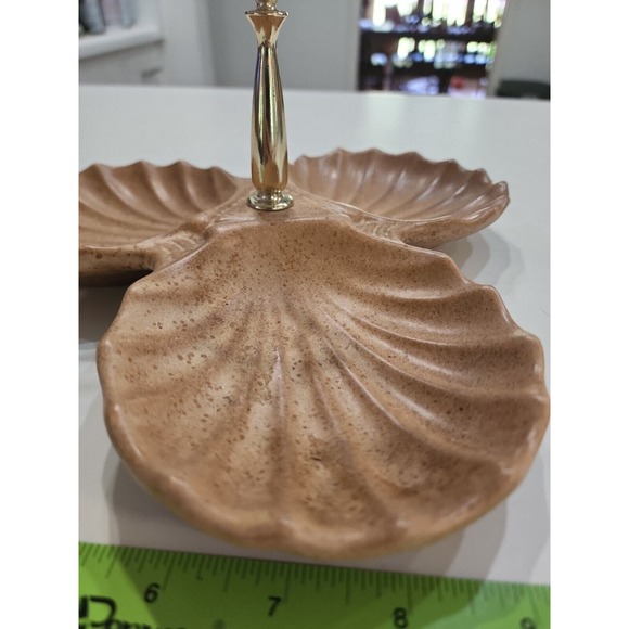 Vtg Royal Haeger 3 Section Serving Dish tidbit candy dish - Picture 3 of 8